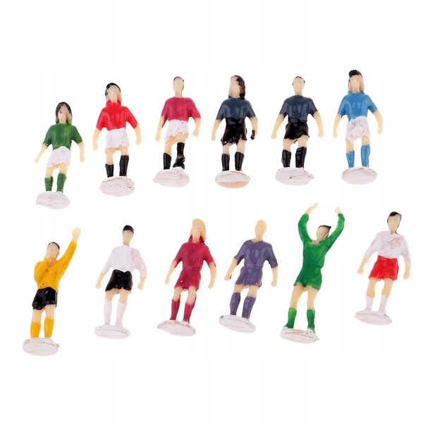 Footballers Miniatures 1/87 HO OO – Set mit 12 handbemalten Kunststofffiguren