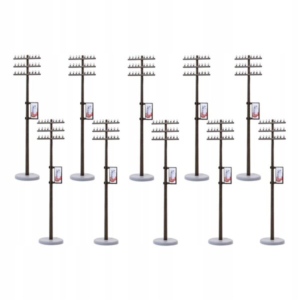 10Pc 1:87 plastikowa linia elektryczna słup do pociągu kolejowego KRAJOBRAZ 9.1cm