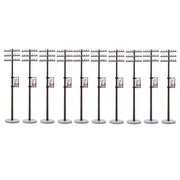 10Pc 1:87 plastikowa linia elektryczna słup do pociągu kolejowego KRAJOBRAZ 9.1cm