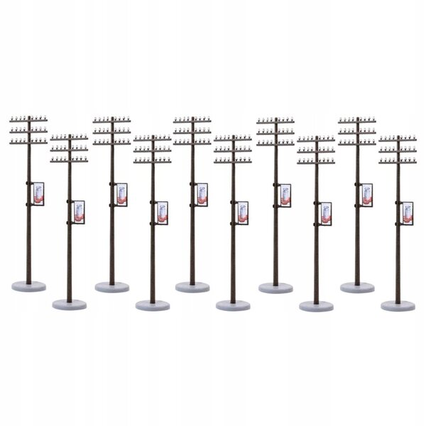 10Pc 1:87 plastikowa linia elektryczna słup do pociągu kolejowego KRAJOBRAZ 9.1cm