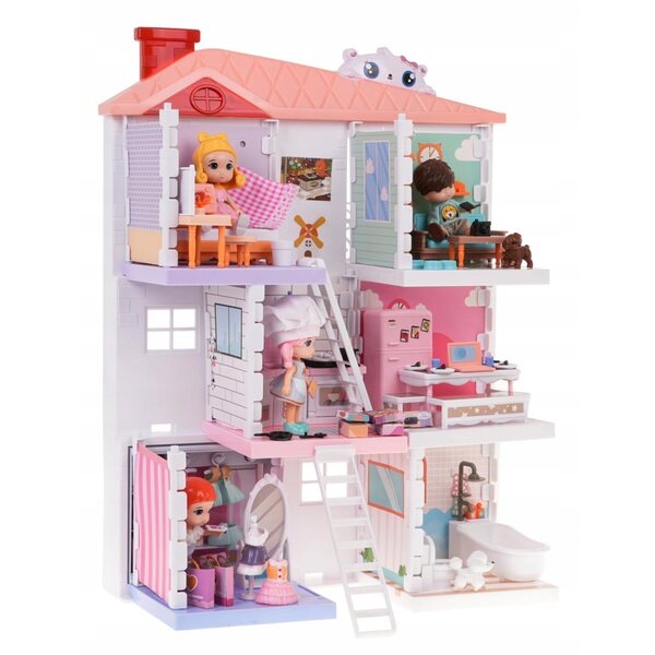 Casa delle bambole Ramiz 46 cm - set con mobili e figurine, divertimento creativo