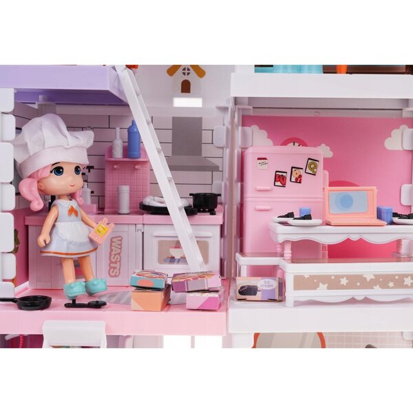 Casa delle bambole Ramiz 46 cm - set con mobili e figurine, divertimento creativo
