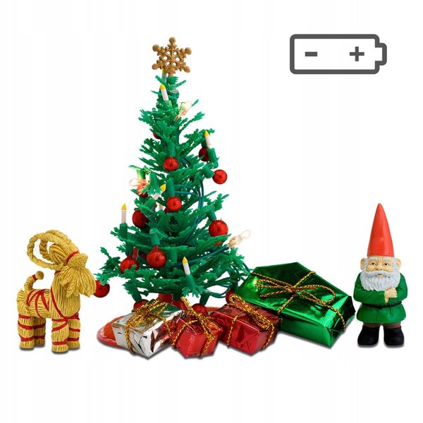 Lundby Weihnachtsdekorationsset mit LED-Weihnachtsbaum und Puppenhausgeschenken