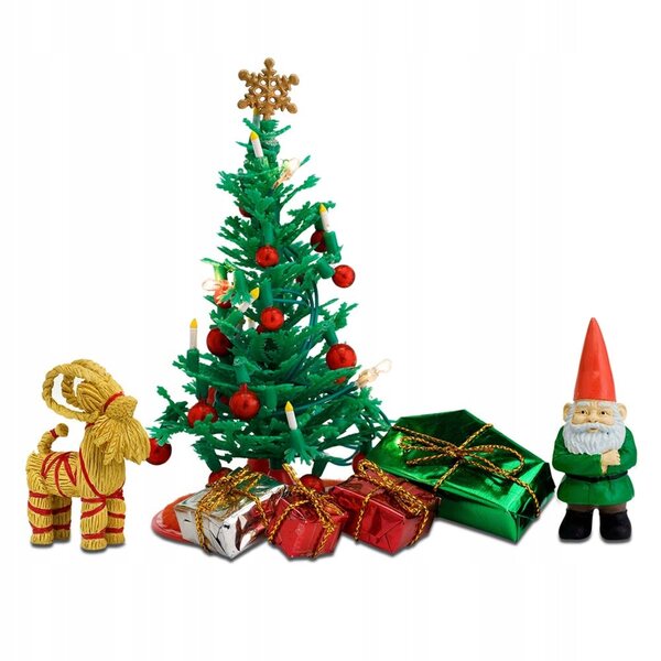 Lundby kerstdecoratieset met LED-kerstboom en poppenhuiscadeaus
