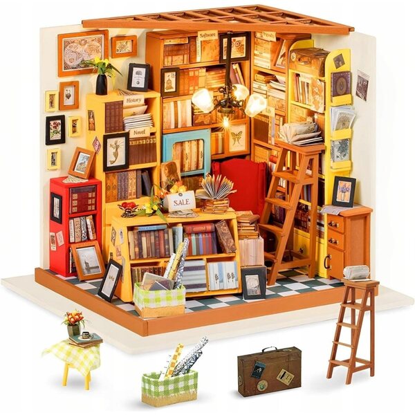 Dollhouse in Legno con Luci LED - Miniatura da Montare DIY per Bambini e Adulti