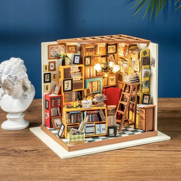 Dollhouse in Legno con Luci LED - Miniatura da Montare DIY per Bambini e Adulti