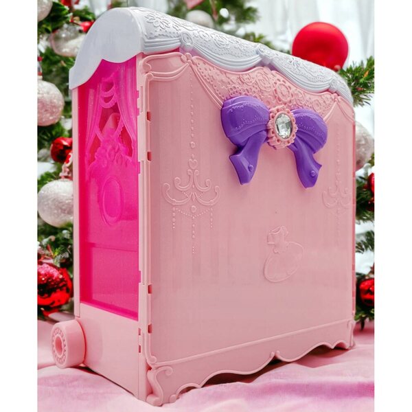 Casa delle bambole per bambini Sapphire - Valigia portatile per casa delle bambole con accessori su ruote
