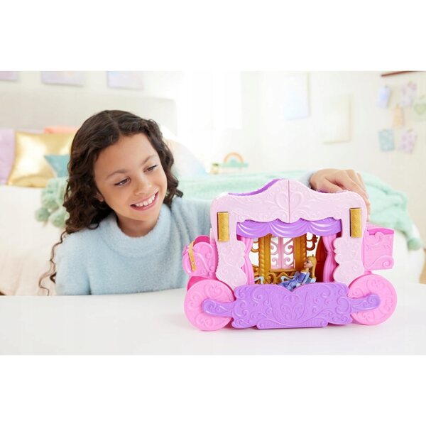Karoca-Zamek 2 in 1 Disney Aurora con 6 Aree di Gioco e Accessori Inclusi