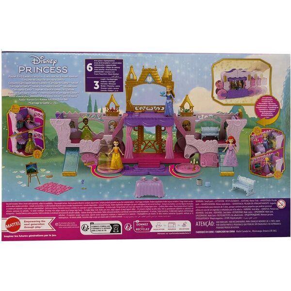 Karoca-Zamek 2 in 1 Disney Aurora con 6 Aree di Gioco e Accessori Inclusi