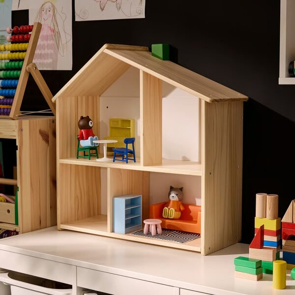 IKEA HUSET Möbel- und Figurenset für Puppenhaus, Wohnzimmer, Küche