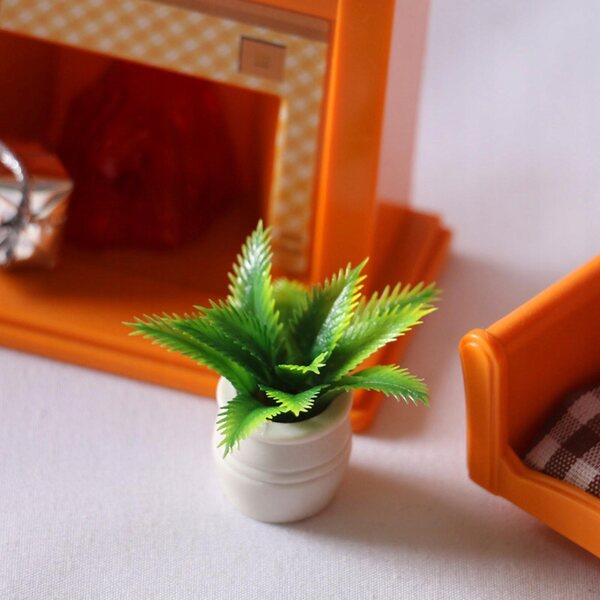 Mini plante Sago Cycas en pot pour maison de poupée à l’échelle 1:12, ensemble de 4 pcs