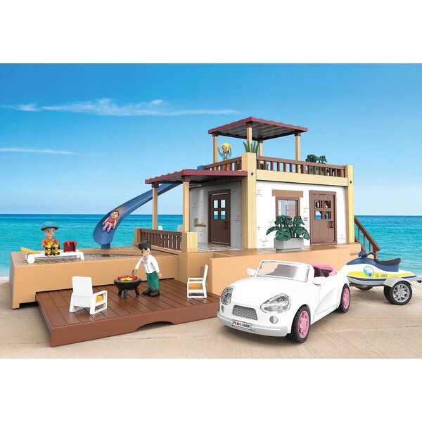 Beach house per bambole Playtive con luci LED, accessori e suoni