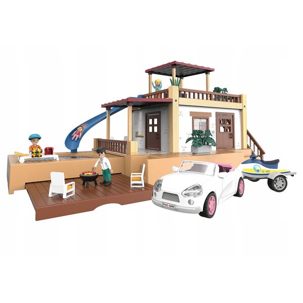 Beach house per bambole Playtive con luci LED, accessori e suoni