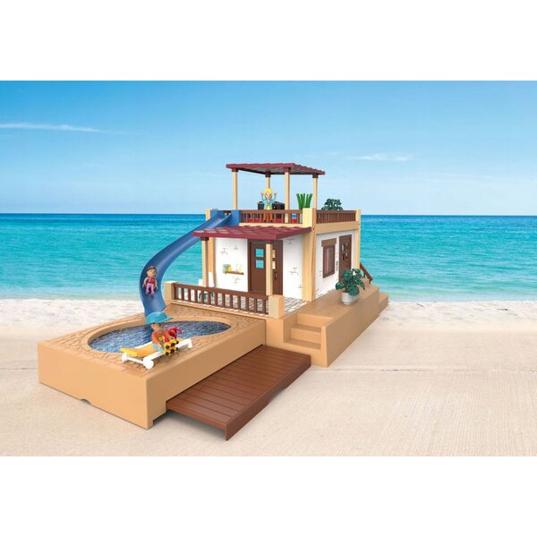 Beach house per bambole Playtive con luci LED, accessori e suoni