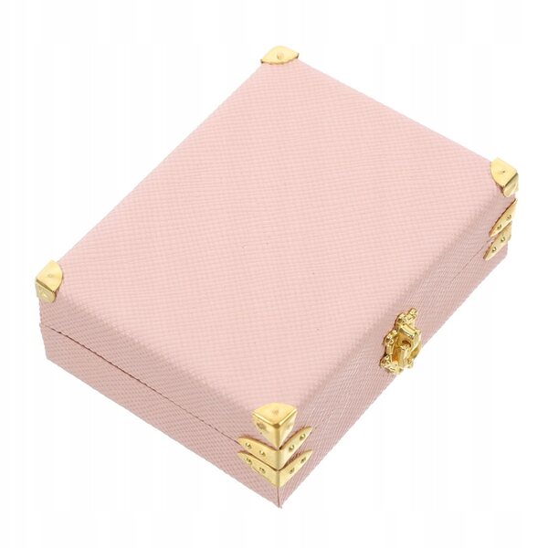 Mini valigia vintage rosa per casa delle bambole e oggetti in miniatura artigianali