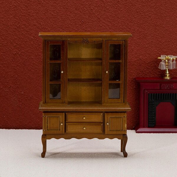 Miniatuur 1:12 houten boekenkast voor decoratieve en robuuste poppenhuizen