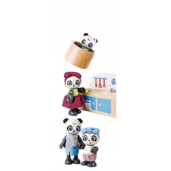 Green Planet Explorers Nachhaltiges Panda-Bambushaus aus Holz für Kinder