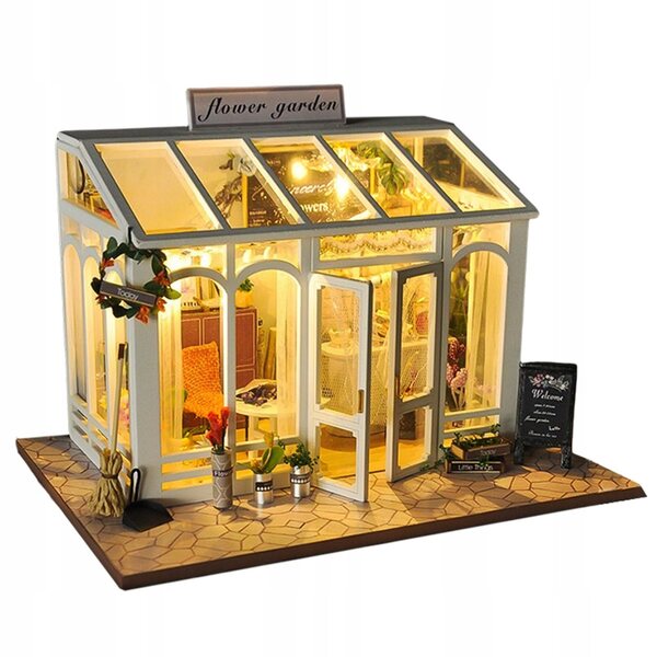 Dollhouse DIY in Legno con Luci LED e Accessori per Bambini e Adulti