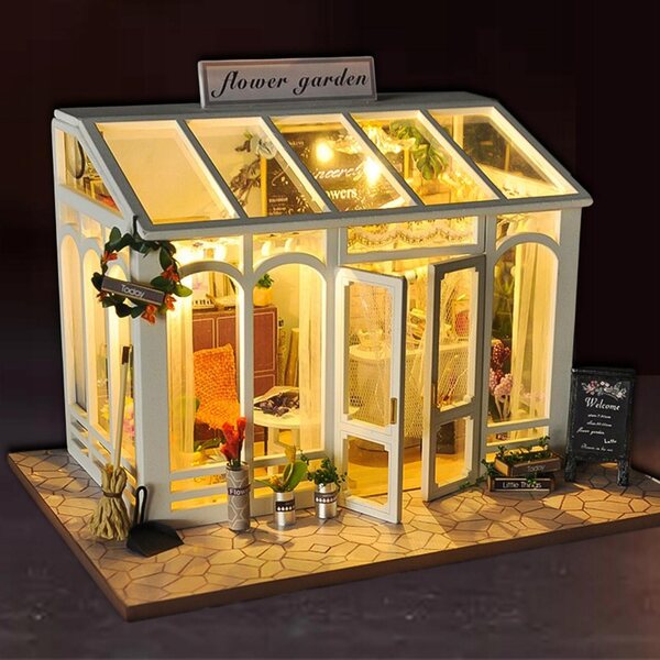 Dollhouse DIY in Legno con Luci LED e Accessori per Bambini e Adulti