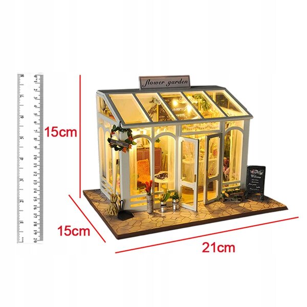 Dollhouse DIY in Legno con Luci LED e Accessori per Bambini e Adulti