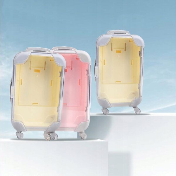 Mini-Holzkoffer für 18-Zoll-Puppen – blaues Reiseaccessoire für Mädchen