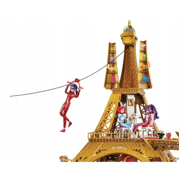 Miraculous Biedronka i Czarny Kot - Grande Torre Eiffel 120 cm con Casa Giocattolo