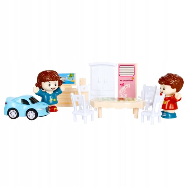 Casa delle bambole Mega Creative 19 cm con luci e accessori per bambini 3+