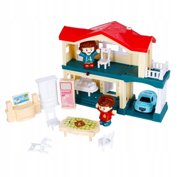 Casa delle bambole Mega Creative 19 cm con luci e accessori per bambini 3+