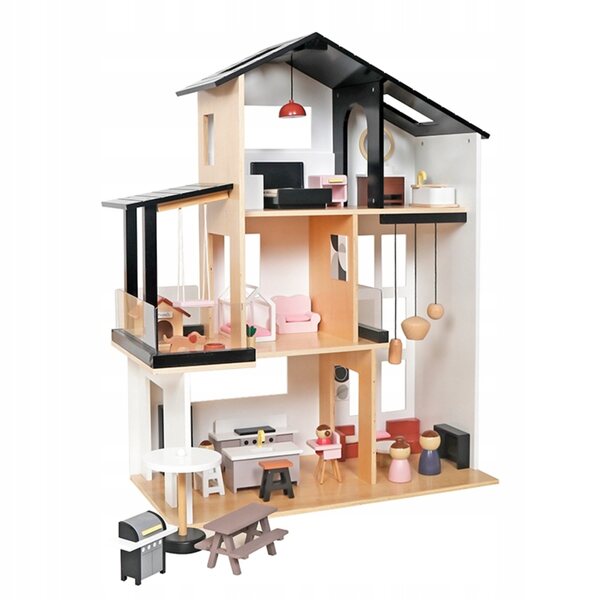 Villa DOLLHOUSEwood grande casa delle bambole in legno con 49 accessori