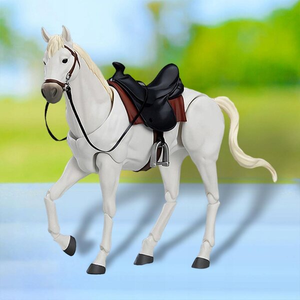Figurine animali scala 1:12 modello cavallo marrone 22 cm per diorami e decorazioni