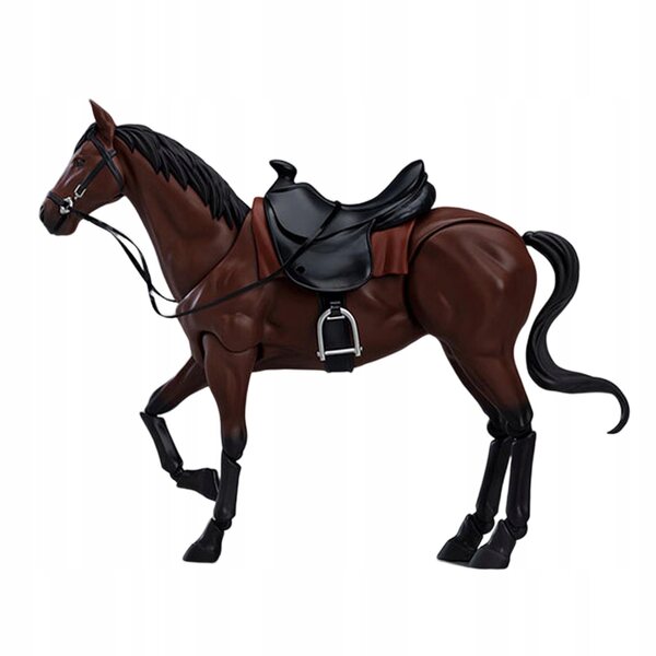 Figurine animali scala 1:12 modello cavallo marrone 22 cm per diorami e decorazioni