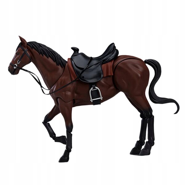 Figurine animali scala 1:12 modello cavallo marrone 22 cm per diorami e decorazioni