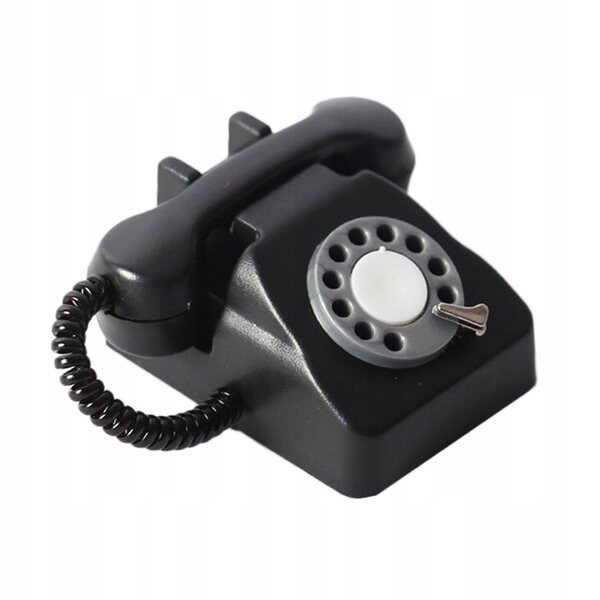 Miniature telefono da tavolo in scala 1:12 per casa delle bambole, modello vintage