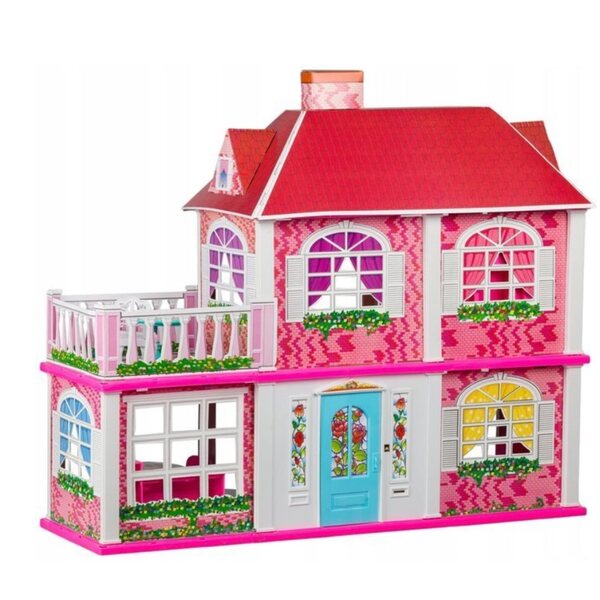 Grande Villa per Bambole Doris DH6980 con 5 Stanze e Mobili Colorati