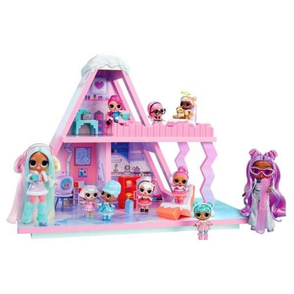 Casa delle bambole LOL Surprise Winter Snow Chalet 38,5 cm con accessori MGA