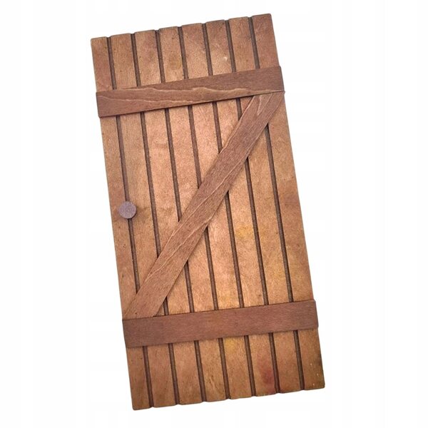Miniature trædøre til 1:12 dukkehus, elegant og holdbar dekoration