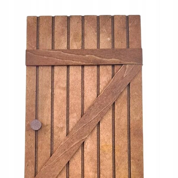 Miniature trædøre til 1:12 dukkehus, elegant og holdbar dekoration