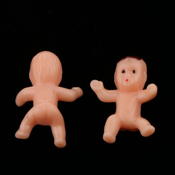 60 Stück Mini-Babypuppen für Babyparty- und Taufdekorationen