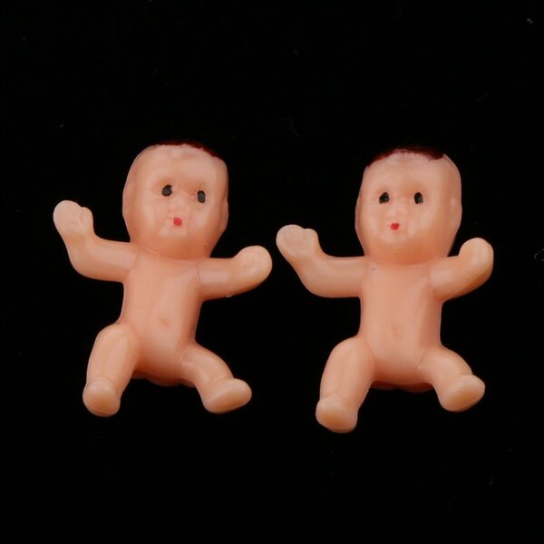 60 Stück Mini-Babypuppen für Babyparty- und Taufdekorationen