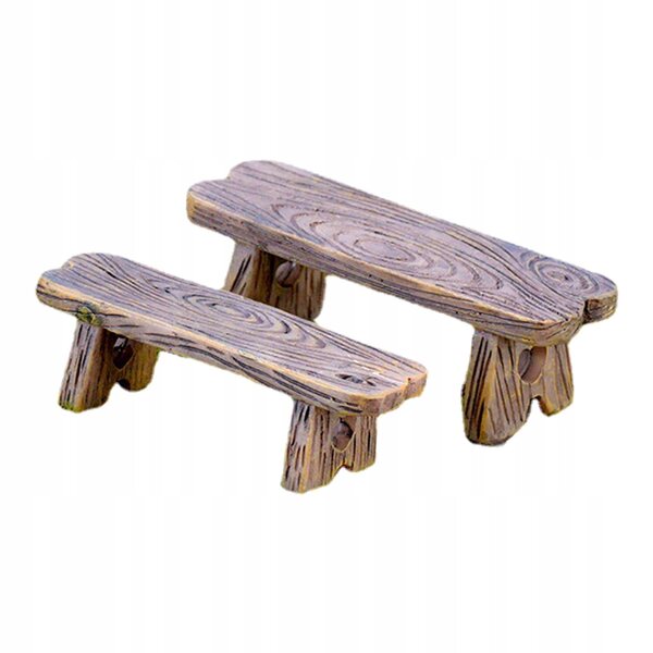 Miniature panchine in legno per casa delle bambole 1:12, set da 2 pezzi