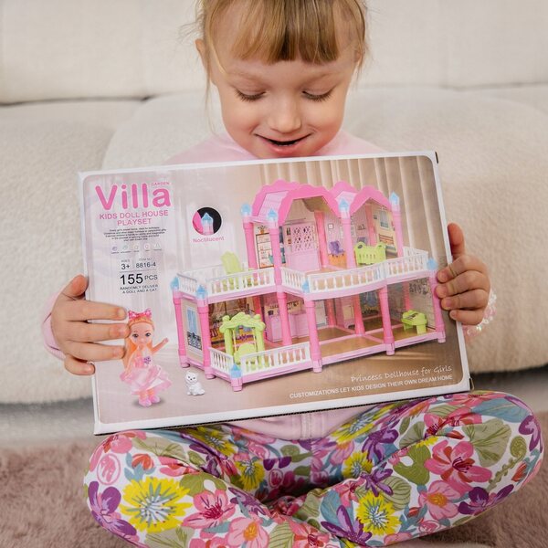 Cottage für Woopie Willa Puppengarten 30 cm mit Lichteffekten