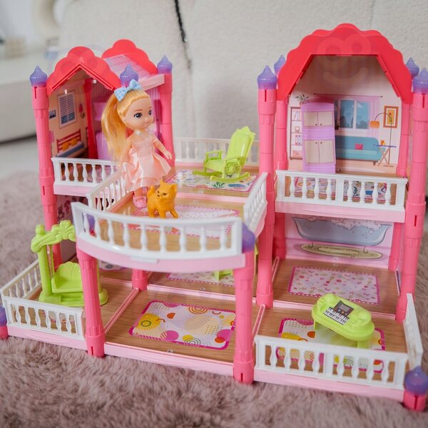 Cottage für Woopie Willa Puppengarten 30 cm mit Lichteffekten