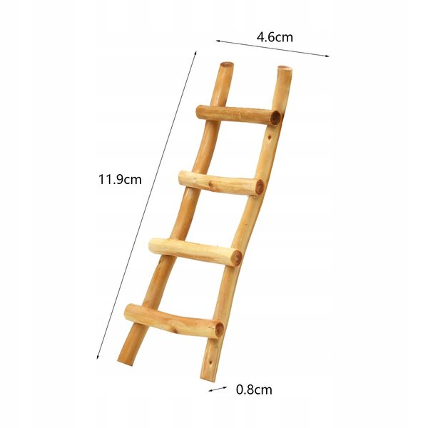 Mini-Drabina aus Holz 1:12 für Puppenhausdekorationen und Zubehör