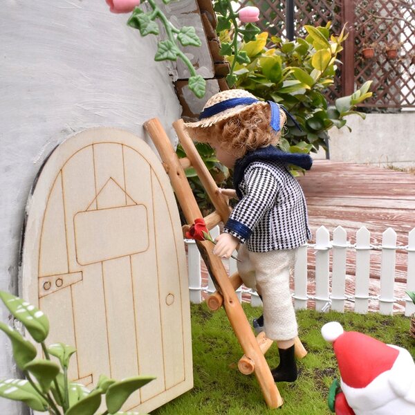 Mini-Drabina aus Holz 1:12 für Puppenhausdekorationen und Zubehör