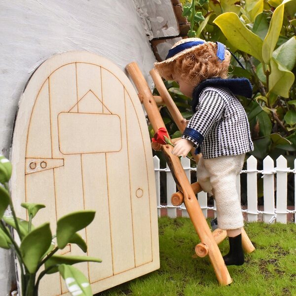 Mini-Drabina aus Holz 1:12 für Puppenhausdekorationen und Zubehör