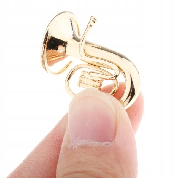 Modello Miniatura Tuba in Metallo per Casa delle Bambole Scala 1:12