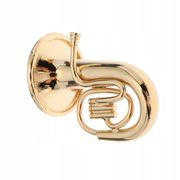 Modello Miniatura Tuba in Metallo per Casa delle Bambole Scala 1:12