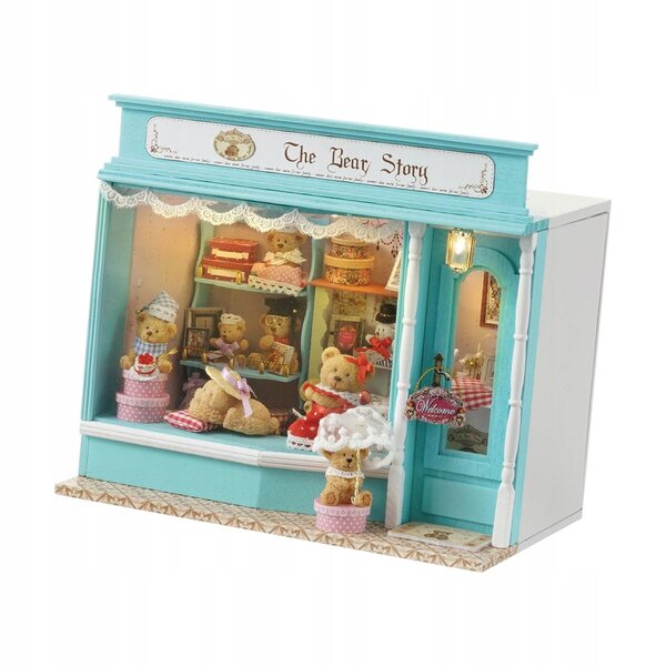 DIY-Puppenhaus-Miniaturbausatz aus Holz mit Möbeln und Zubehör