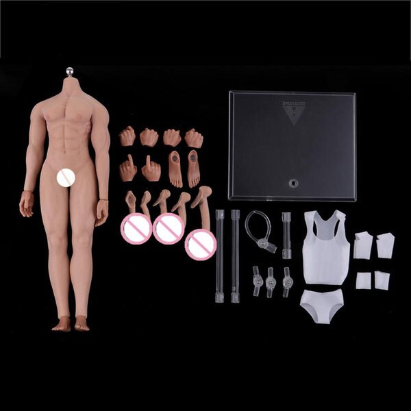 Figura Maschile 1:6 in Silicone Super Elastica con Corpo Muscoloso e Articolazioni