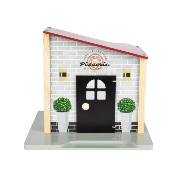 Casa delle bambole in legno con mobili Playtive, ristorante pizzeria